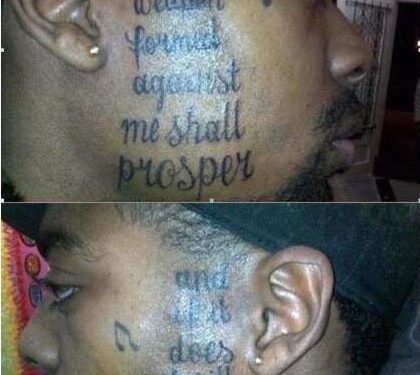 Face tattoo