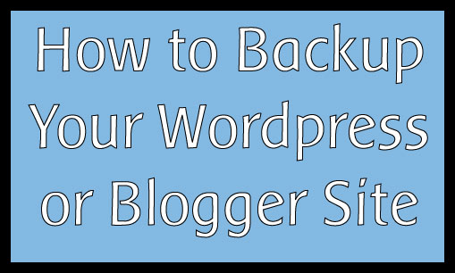 Backup Wordpress blog