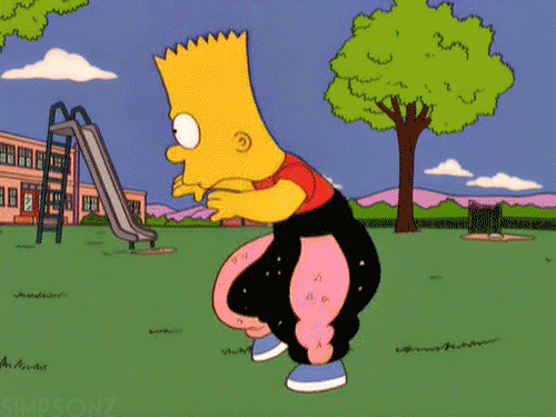 bart running man gif