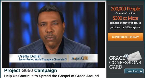 Creflo Dollar 65 million jet