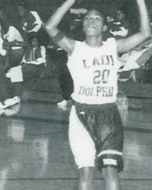 Luvvie playing basketball