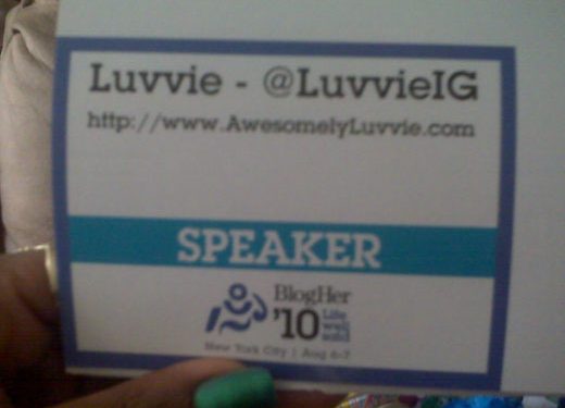 Luvvie's BlogHer Speaker Badge
