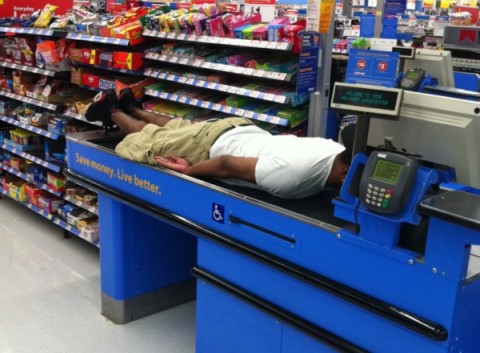 Planking in Walmart Planking in Walmart