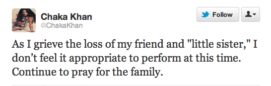 Chaka Khan tweet Chaka Khan tweet
