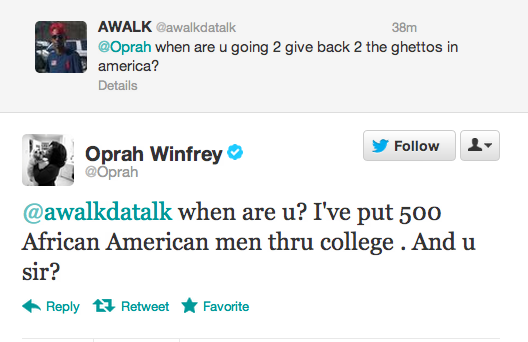 Oprah Clapped Back