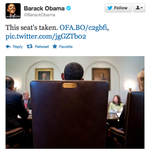 Barack Obama Seat Tweet
