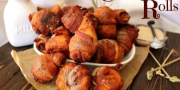 Bacon fried cinnamon rolls