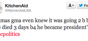 KitchenAid FAIL tweet