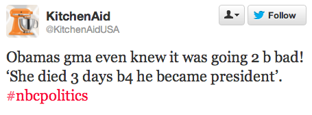 KitchenAid FAIL tweet