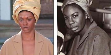 Zoe Saldana as Nina Simone Blackface