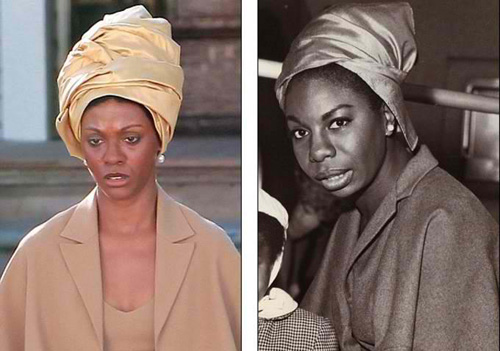 Zoe Saldana as Nina Simone Blackface