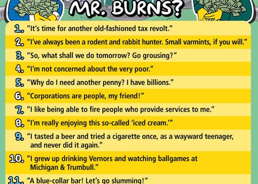 Mitt Romney or Mr Burns