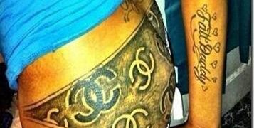 Diamond Chanel Ass Tattoo
