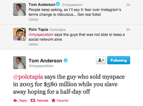 MySpace Tom READ Twitter