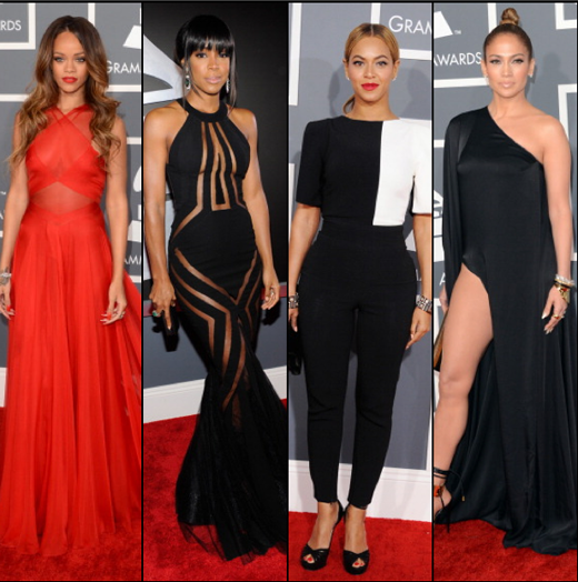 Rihanna Kelly Beyonce JLo Grammys Rihanna Kelly Beyonce JLo Grammys