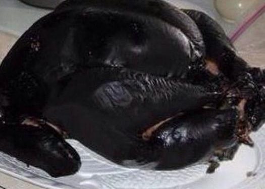 burnt turkey