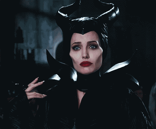 Maleficent frown smile gif