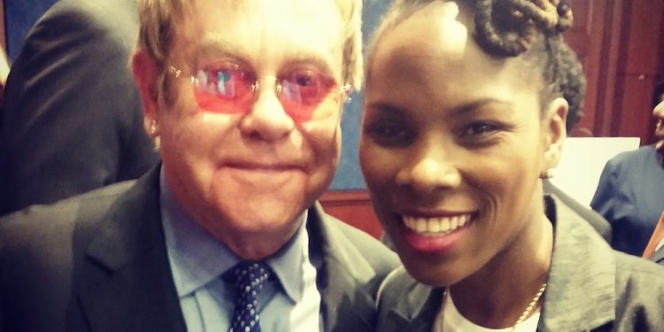 Luvvie and Sir Elton John