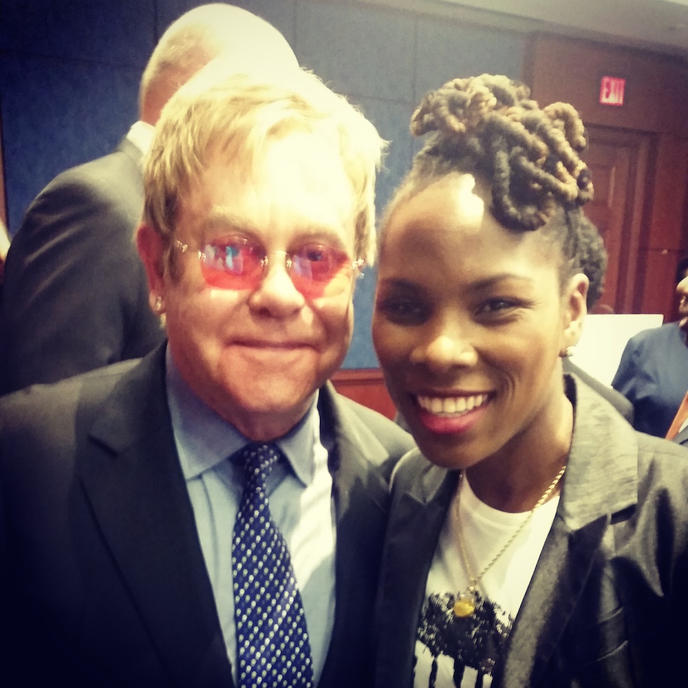 Luvvie and Sir Elton John