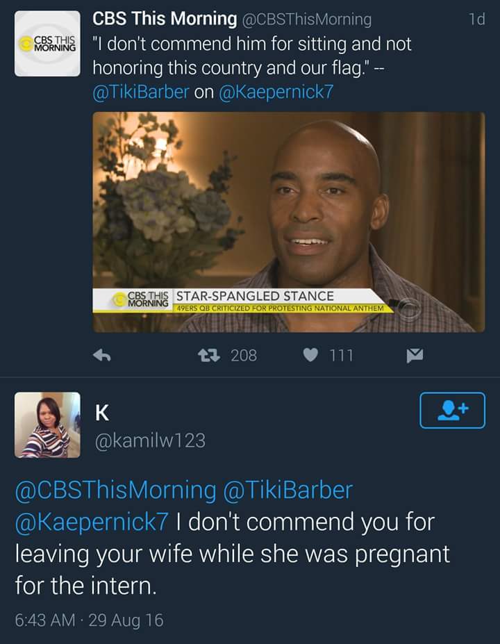 Tiki Barber STFU Kaepernick