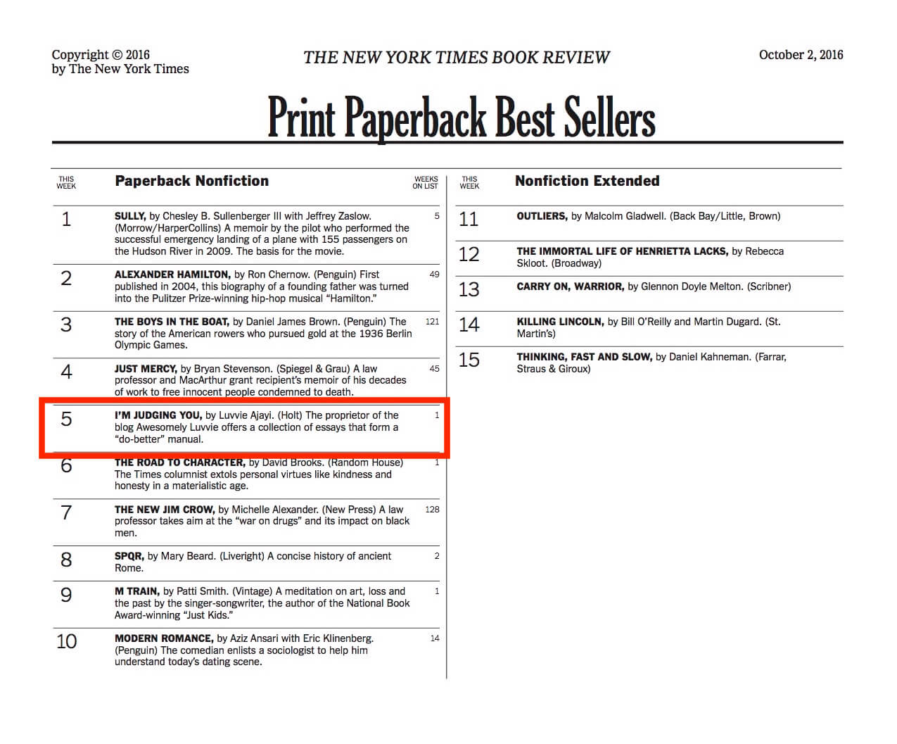 I'm Officially a New York Times BestSelling Author and I Thank You